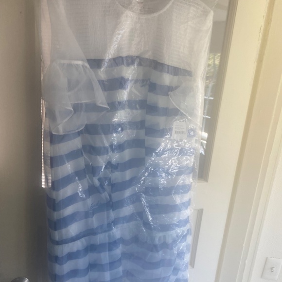 Blue and White Striped Dress - Picture 6 of 6